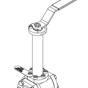 Válvula esferica del diámetro 1/4" NPT en Acero inoxidable SS316 con Locking Device